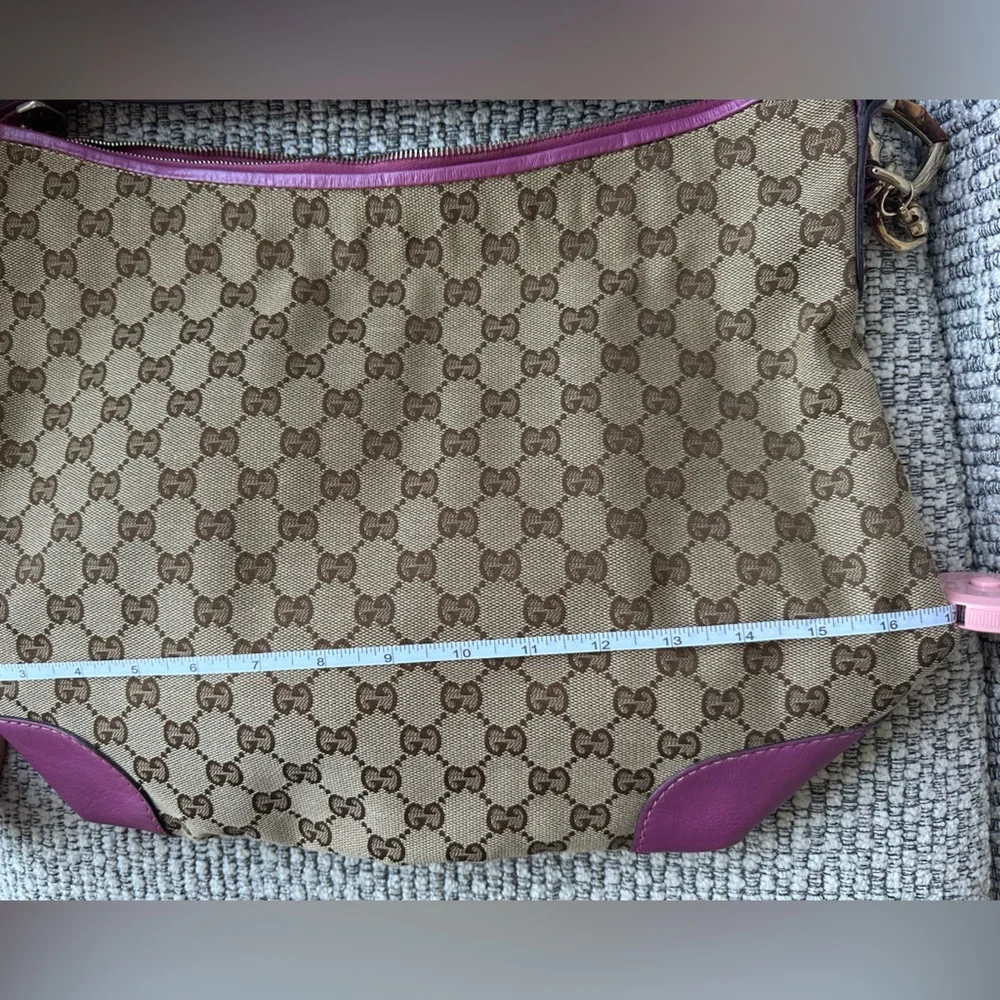 Authentic Gucci Large Bree Hobo Bag in GG Canvas - Picture 11 of 15